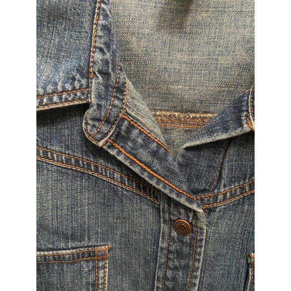 Old Navy Women’s Blue Jean jacket/shirt size large - Picture 4 of 8